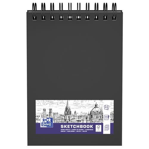Cuaderno de bocetos Sketchbook Oxford Art integral 100 p 100 g negro - Oxford