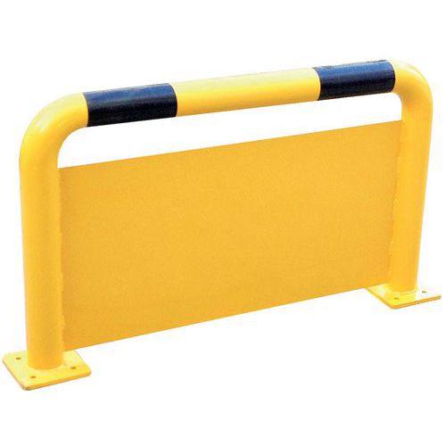 Valla de protección con placa antiencaje - Negro/amarillo
