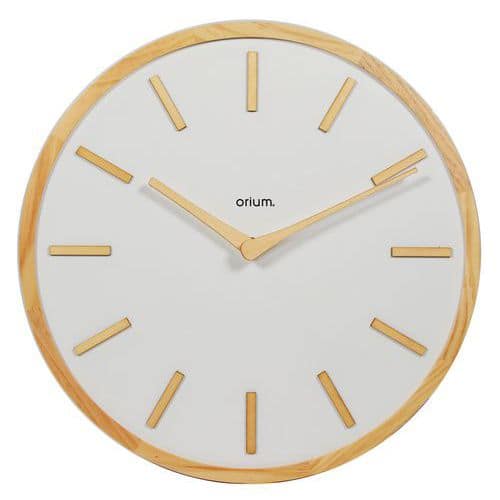 Reloj Elegance de 30 cm de madera blanca - Orium