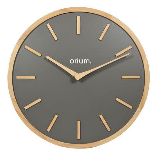 Reloj Elegance de 30 cm de madera gris antracita - Orium