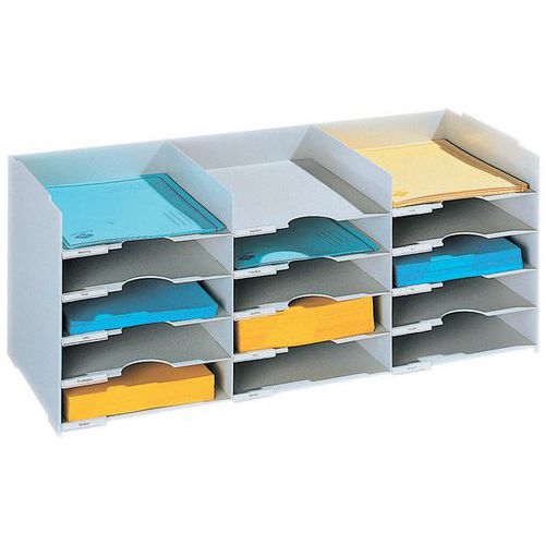 Clasific. casillero horizontal - Gris - Paperflow