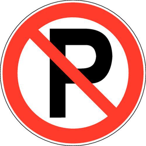 Panel de prohibición - Prohibido aparcar - Rígido