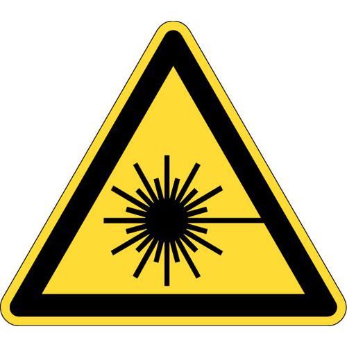 Señal de advertencia - Riesgo por radiaciones láser - Rígida