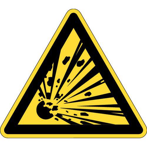 Señal de advertencia - Riesgo por materias explosivas - Rígida
