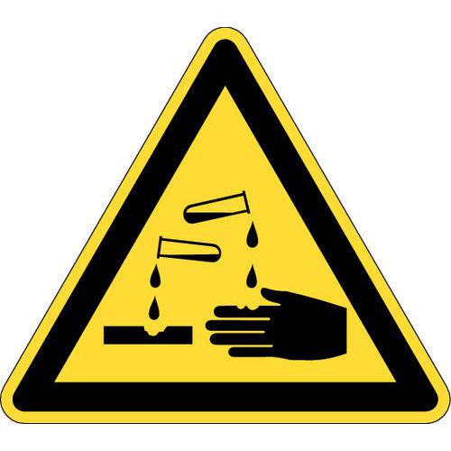 Señal de advertencia - Materias corrosivas - Rígida