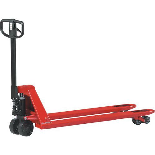 Transpaleta manual con freno - Longitud de la horquilla 1220 mm - Capacidad 3000 kg Transpaleta manual con freno - Longitud de la horquilla 1220 mm - Capacidad 3000 kg