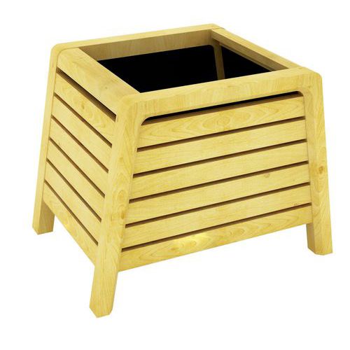 Jardinera rectangular de robinia - Gaïa