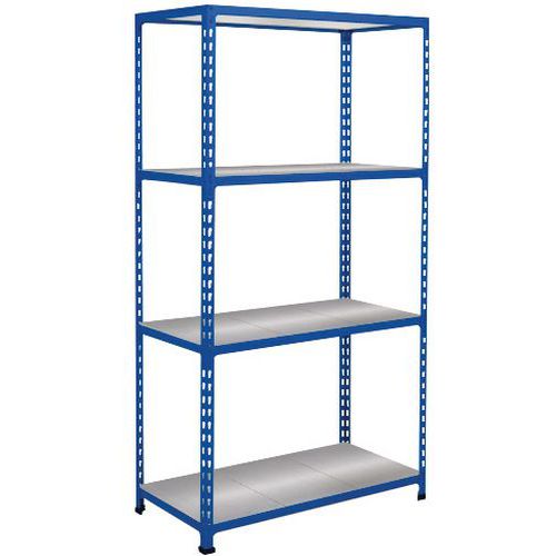 Estantería semipesada Manutan Rapid 2 - Balda maciza de metal - Manutan Expert