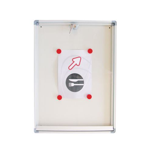 Vitrina de interior Phoenix - Fondo de aluminio - Puertas de plexiglás