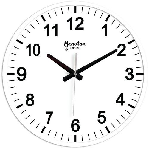 Reloj de pared analógico de cuarzo de 33 cm de diámetro - Manutan Expert Reloj de pared analógico de cuarzo de 33 cm de diámetro - Manutan Expert