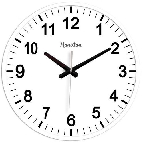 Reloj de pared analógico de cuarzo de 40 cm de diámetro - Manutan Expert