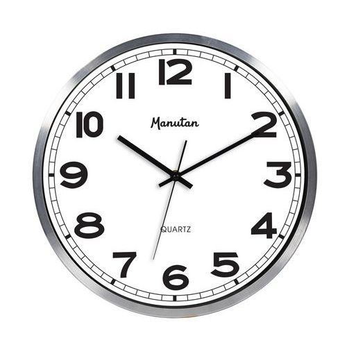 Reloj de pared analógico de cuarzo de 30 cm de diámetro - Manutan Expert