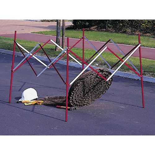 Valla de obras extensible cuadrada - Mottez Valla de obras extensible cuadrada - Mottez