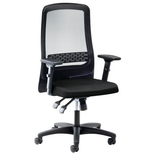 Silla de oficina con respaldo de malla y apoyo lumbar - Interstuhl Silla de oficina con respaldo de malla y apoyo lumbar - Interstuhl
