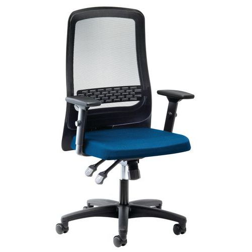Silla de oficina con respaldo de malla y apoyo lumbar - Interstuhl