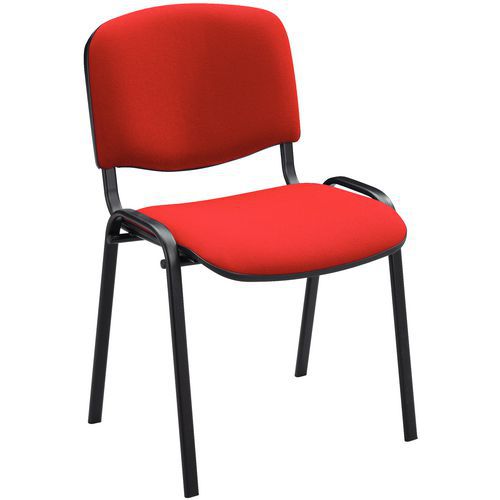 Silla Fancy - Negro y tela - Manutan Expert Silla Fancy - Negro y tela - Manutan Expert