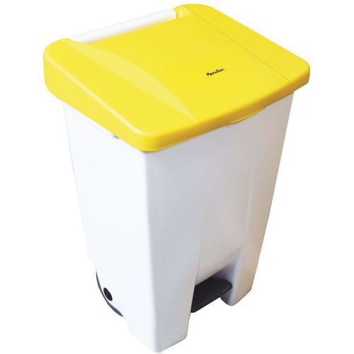 Cubo de basura móvil con pedal - Ergonómico - Recogida selectiva - 80 L - Manutan Expert Cubo de basura móvil con pedal - Ergonómico - Recogida selectiva - 80 L - Manutan Expert