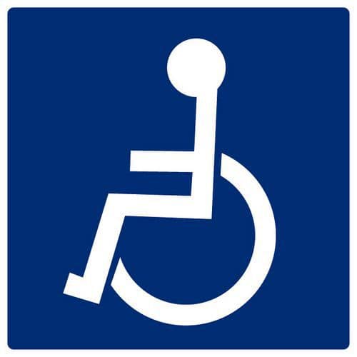 Pictogramas de señalización PVC rígido - Personas con discapacidad - 20 x 20 cm