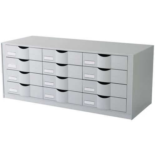 Cajonera 3 columnas - Gris - Paperflow Cajonera 3 columnas - Gris - Paperflow