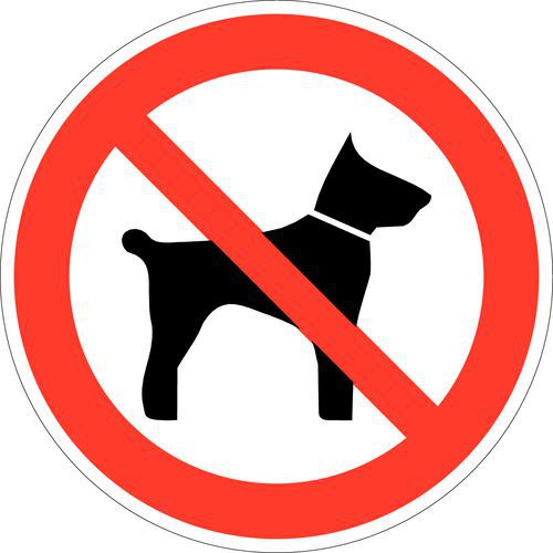Panel de prohibición - No se admiten perros - Adhesivo