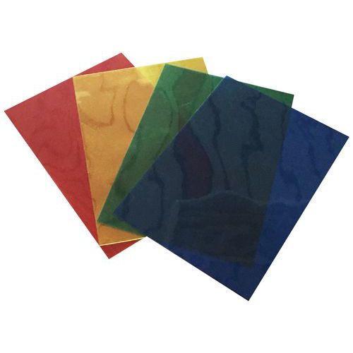 Rapas de encuadernación transparentes en color formato A4 - Lote de 100