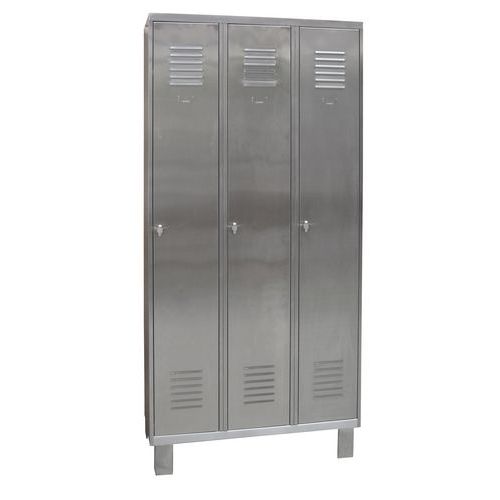 Vestuario inox 1 a 3 columnas - Industria limpia - En patas