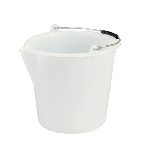 Cubo blanco con pico vertedor - De 12 a 18 L