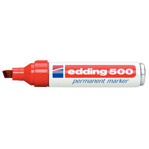 Marcador permanente Edding 500 - Punta biselada