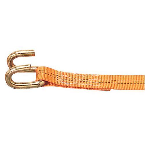 Correa de estiba de 2 partes con tensor con trinquete - Capacidad 1000 kg- Gancho de puntas separadas Correa de estiba de 2 partes con tensor con trinquete - Capacidad 1000 kg- Gancho de puntas separadas