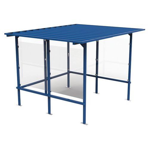 Marquesina para fumadores Beaufortain - 3,05 x 2,44 m con panel adicional