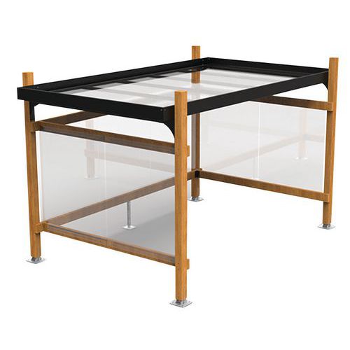 Refugio para bicicletas Naturelli - 7,5 x 2,5 m