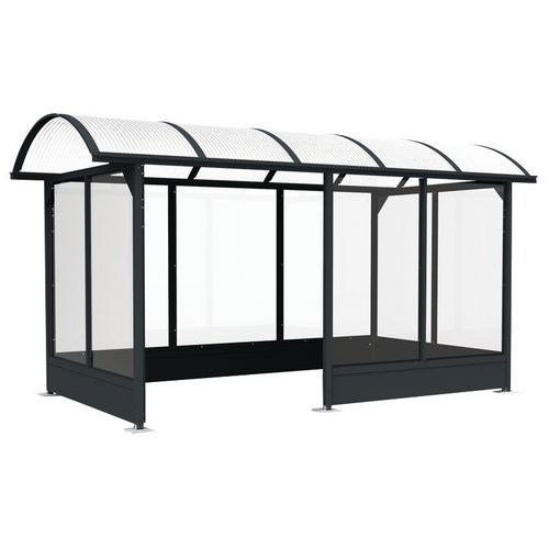 Marquesina para fumadores Standard - 4,5 x 2,82 m con faldones