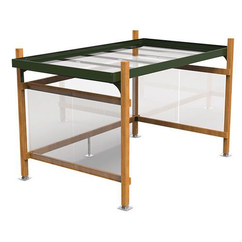 Refugio para bicicletas Naturelli - 7,5 x 2,5 m