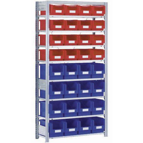 Estanterías de baldas con cajas con abertura frontal SK