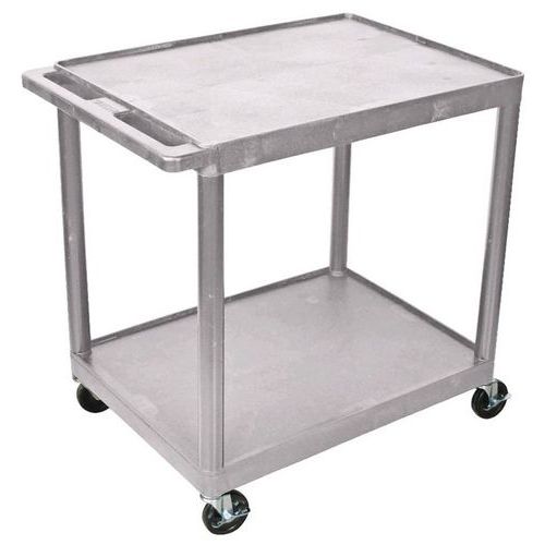 Carro de plástico reciclado - 2 bandejas - Capacidad 180 kg