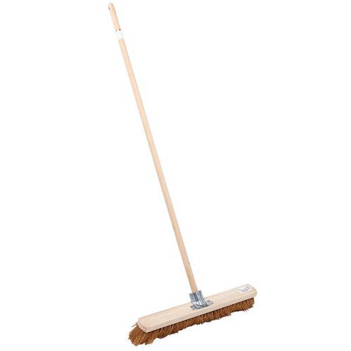 Mango de madera y escobón con cerdas de coco de 60 cm - Manutan Expert