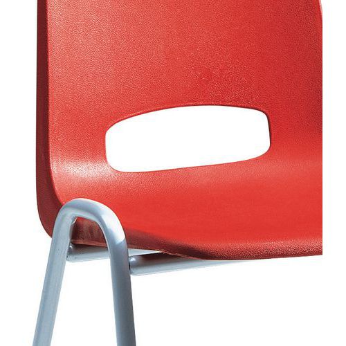 Silla monocasco de plástico - Rojo