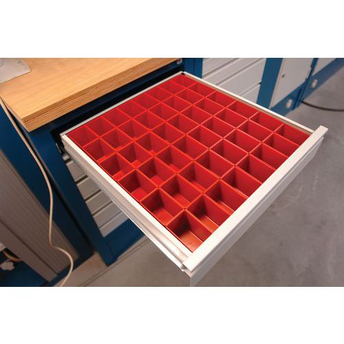Kit de compartimentos para cajón - Plástico - 48 compartimentos