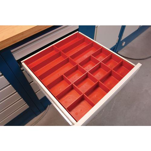 Kit de compartimentos para cajón - Plástico - 24 compartimentos
