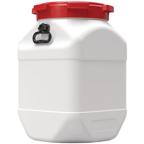 Cubo de 40 a 80 L cuadrado de gran abertura con tapa - Homologado UN-X - Curtec