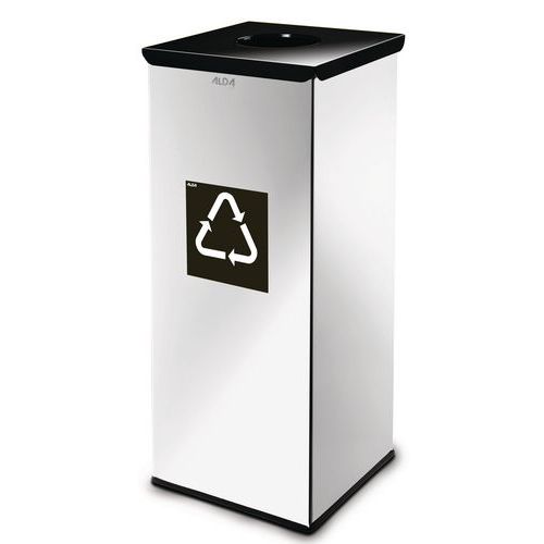 Papelera metálica de reciclaje Prestige de 60 L