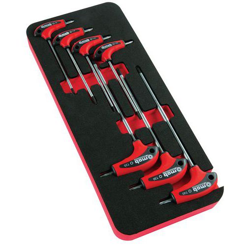 Módulo de espuma para 7 llaves macho Torx en T - Mob
