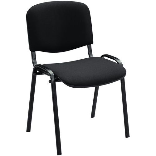 Silla Fancy - Negro y tela - Manutan Expert Silla Fancy - Negro y tela - Manutan Expert