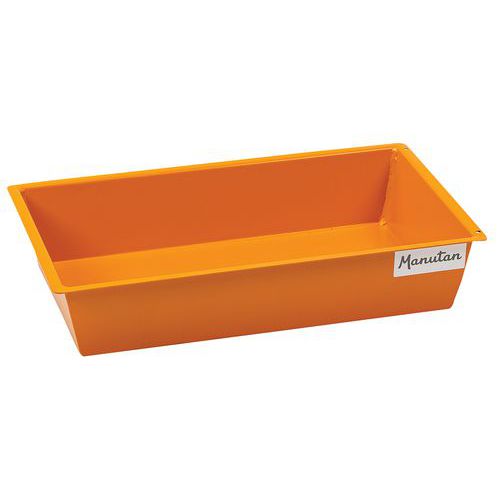 Bandeja colectora de acero lacado - 15 a 75 L - Manutan Expert