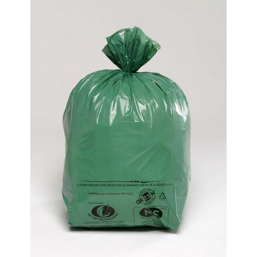 Bolsa de basura de 50 L- PEBD reciclada NF Environnement - Desechos ligeros - Jetsac