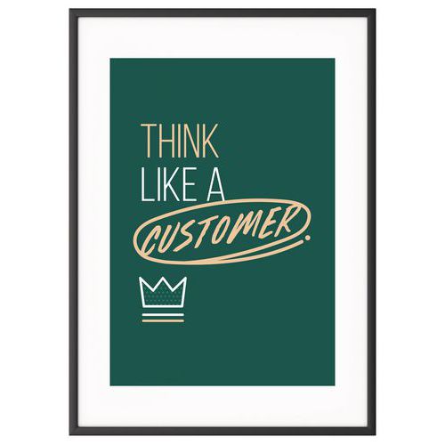Póster Team building - Think like a customer - Paperflow