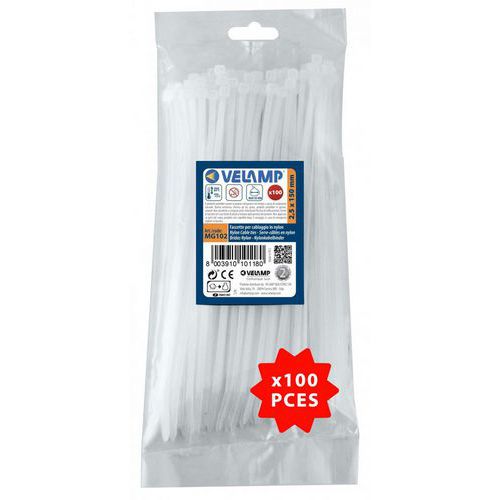 Abrazaderas de fijación de nailon blanco - Velamp