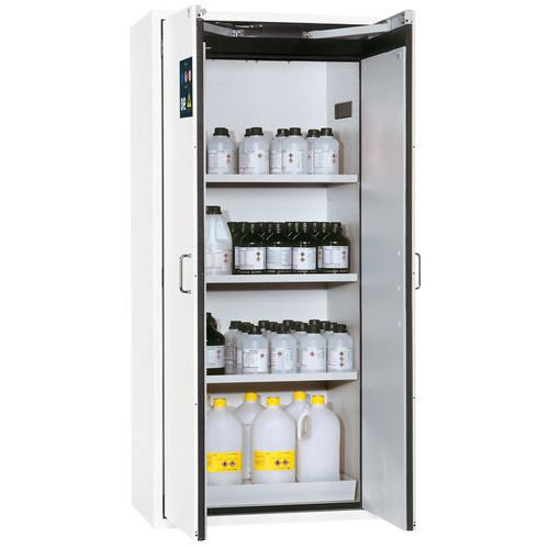 Armario de alta seguridad S-CLASSIC-90 blanco sim. RAL 9016 - asecos
