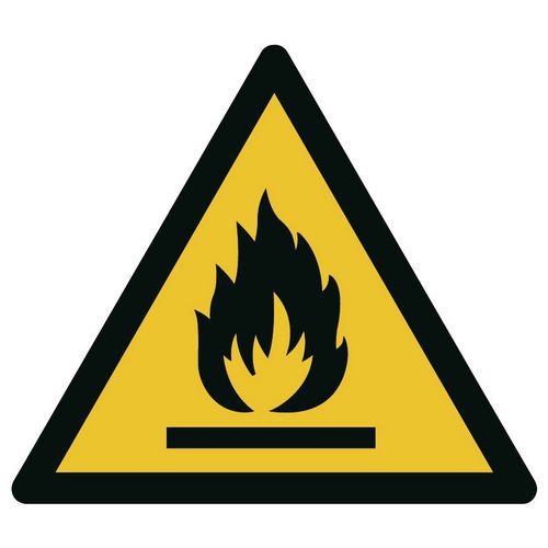 Señal de advertencia - Materias inflamables - Rígida
