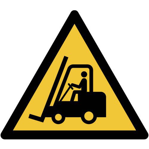 Señal de advertencia - Vehículos de manutención - Rígida
